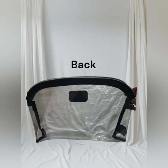 Bebe Clear Cosmetic Travel Bag Silver Logo - Picture 3 of 9